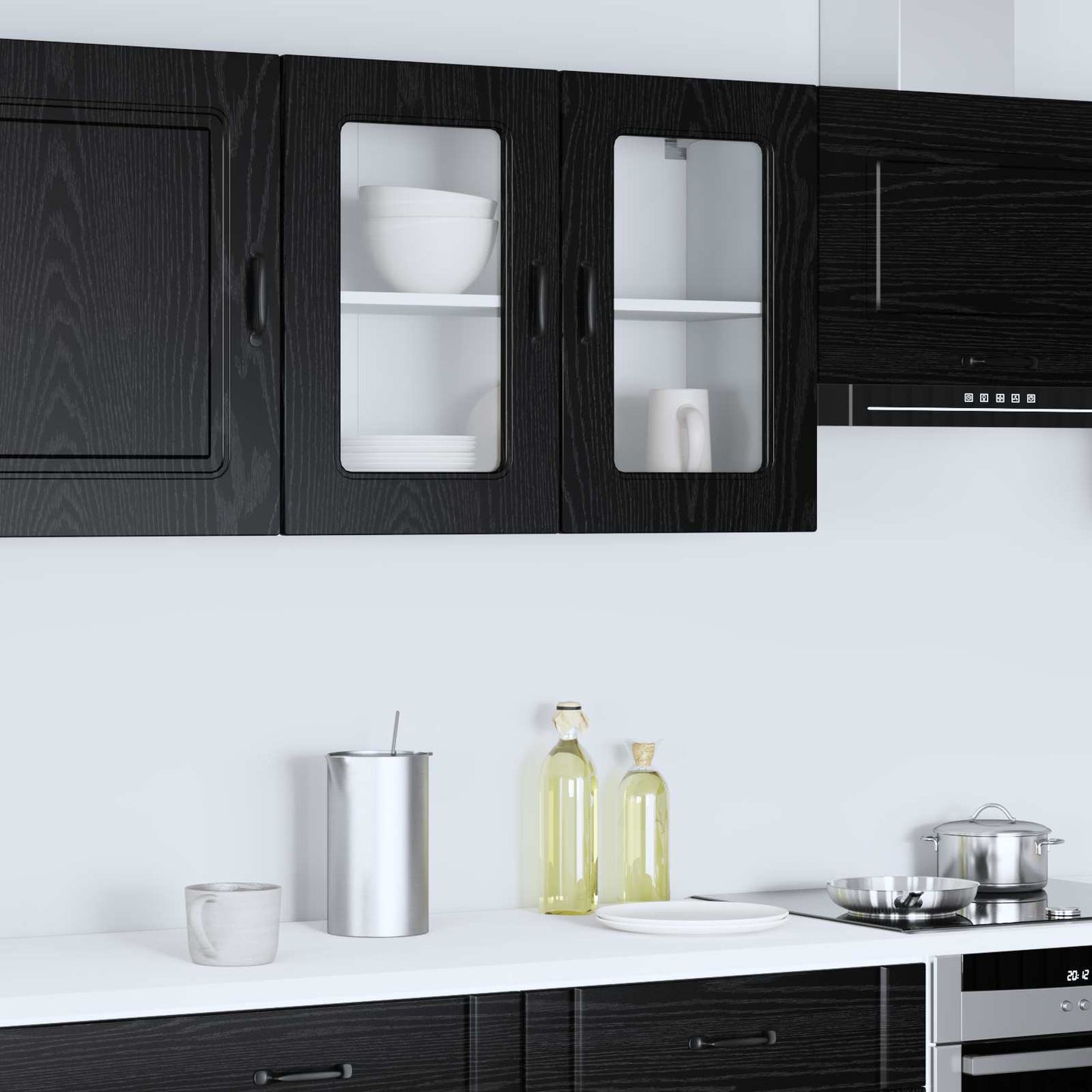 Pannello lavastoviglie Kalmar Rovere Nero 80 x 31 x 60 cm | homemem39