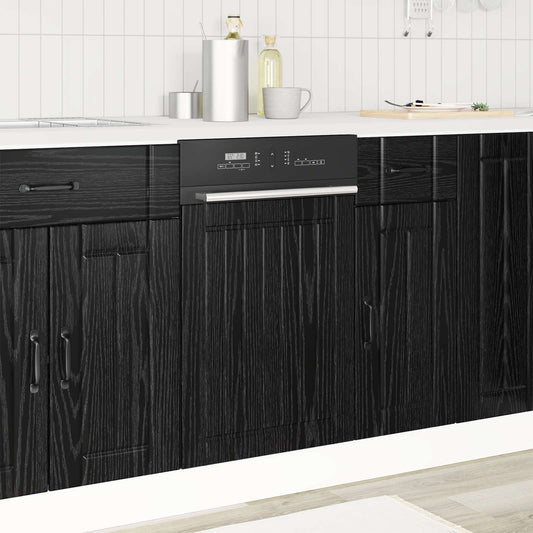 Pannello lavastoviglie Lucca Rovere Nero 45 x 1,5 x 57 cm | homemem39