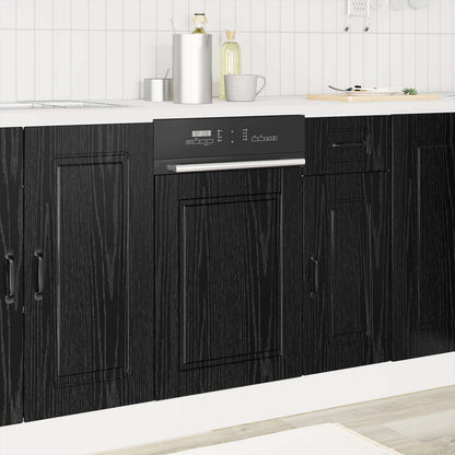 Pannello lavastoviglie con porta Rovere Nero 45 x 1,5 x 57 cm | homemem39