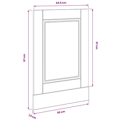 Pannello lavastoviglie con porta Rovere Nero 45 x 1,5 x 57 cm | homemem39