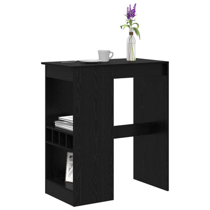 Tavolo da bar con lo scaffale Rovere Nero 90 x 47.5 x 103.5 cm