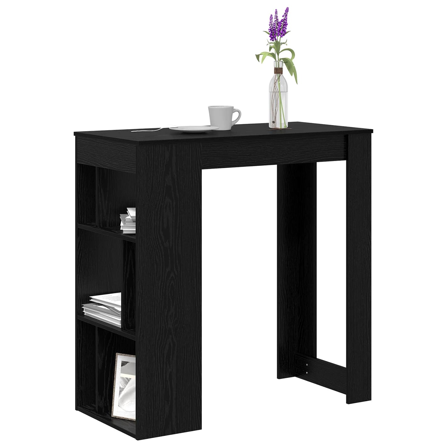 Tavolo da bar Rovere Nero 102 x 50 x 103,5 cm Legno multistrato