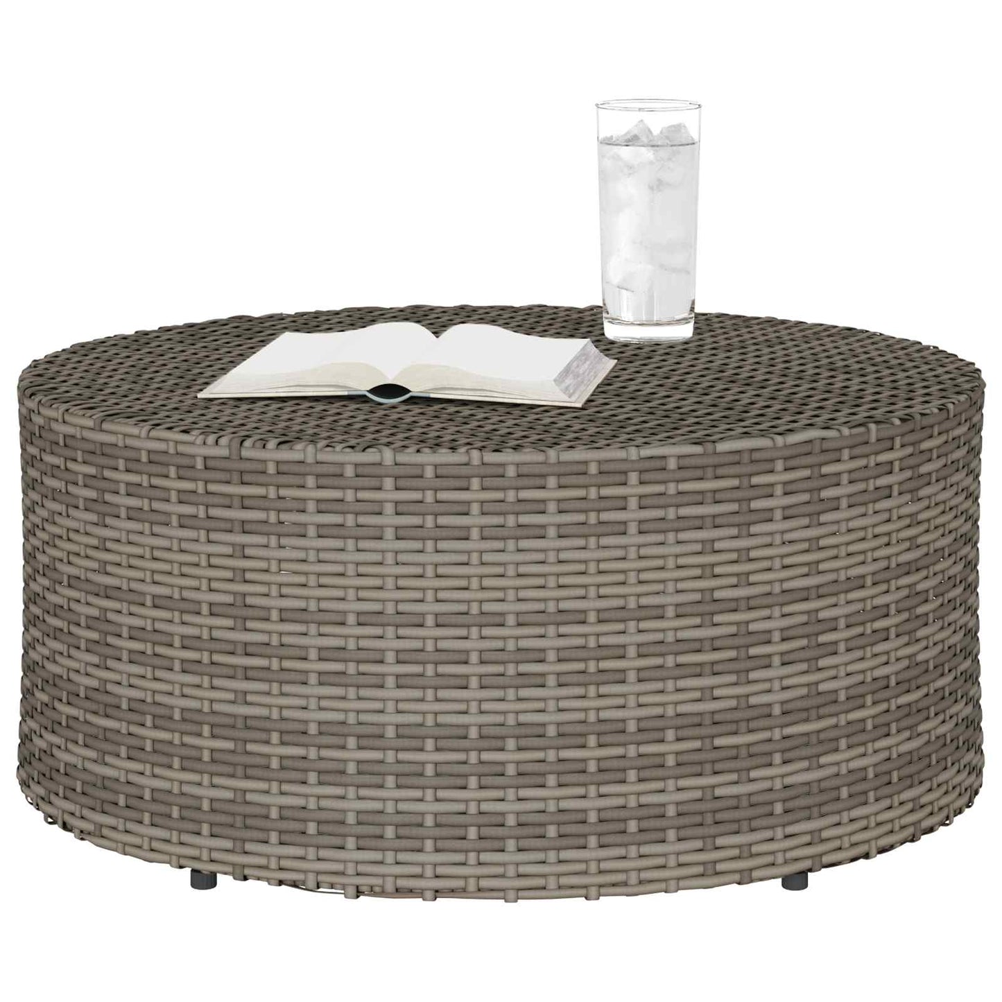 Tavolino da caffè da esterno Grigio Ø 68 x 30 cm polyrattan | homemem39