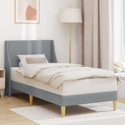 Struttura del letto Grigio chiaro 90 x 200 cm Tessuto | homemem39