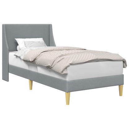 Struttura del letto Grigio chiaro 90 x 200 cm Tessuto | homemem39