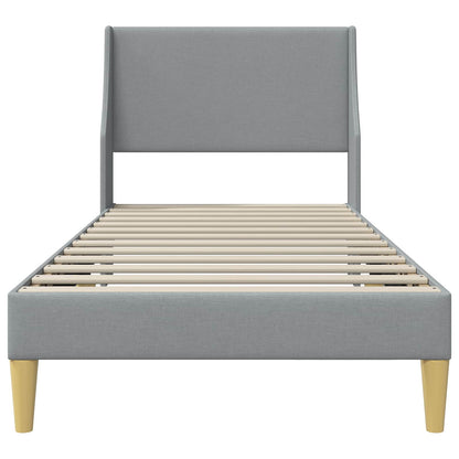 Struttura del letto Grigio chiaro 90 x 200 cm Tessuto | homemem39
