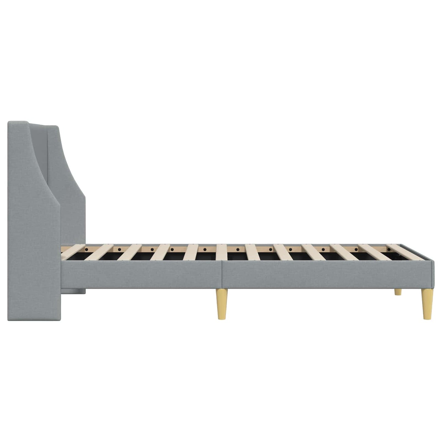 Struttura del letto Grigio chiaro 90 x 200 cm Tessuto | homemem39