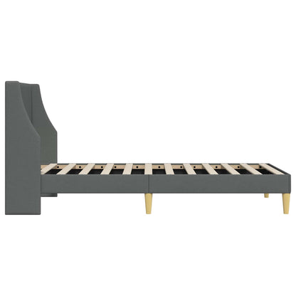 Struttura del letto Grigio scuro 90 x 200 cm Tessuto | homemem39