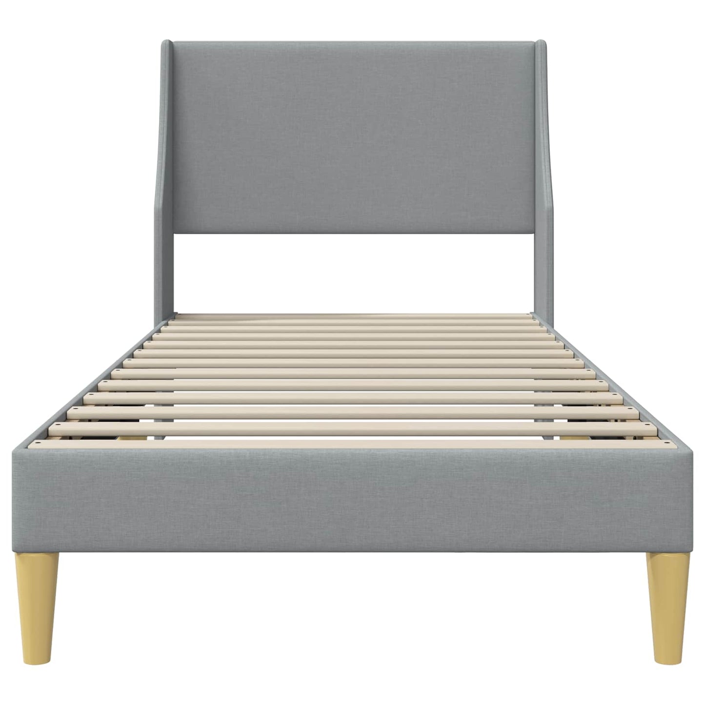 Struttura del letto Grigio chiaro 100 x 200 cm Tessuto | homemem39
