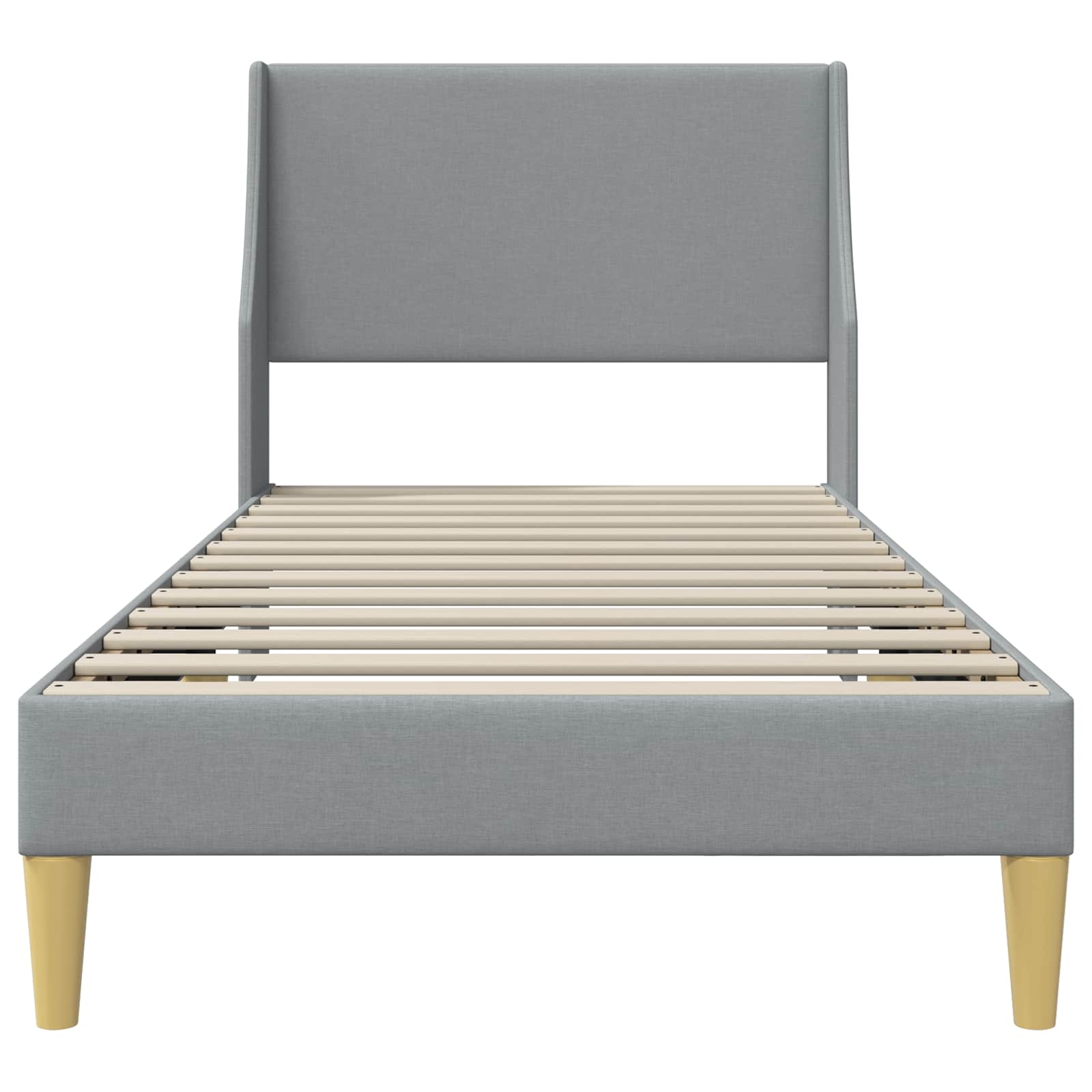 Struttura del letto Grigio chiaro 100 x 200 cm Tessuto | homemem39