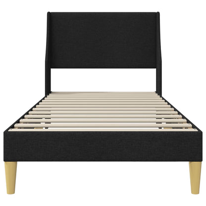 Struttura del letto Tinta unita Nero 100 x 200 cm Tessuto | homemem39
