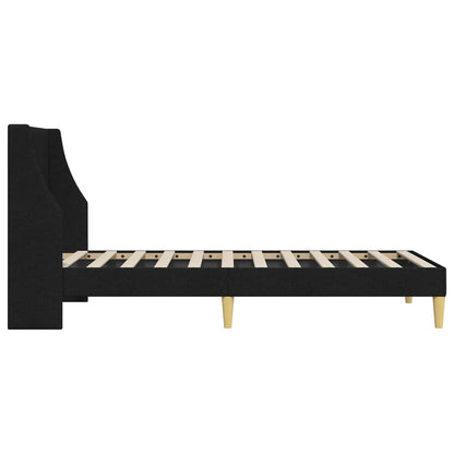 Struttura del letto Tinta unita Nero 100 x 200 cm Tessuto | homemem39