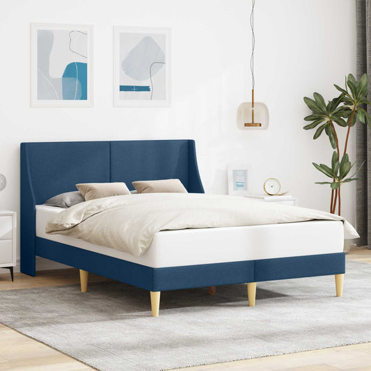 Struttura del letto Tinta unita Blu 120 x 190 cm Tessuto | homemem39