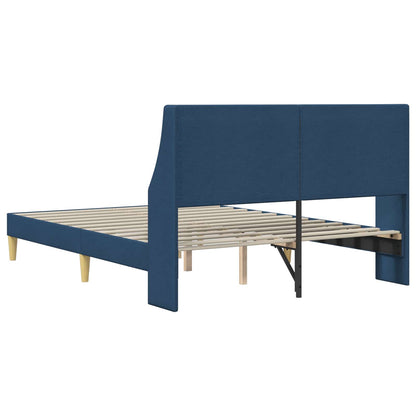 Struttura del letto Tinta unita Blu 120 x 190 cm Tessuto | homemem39