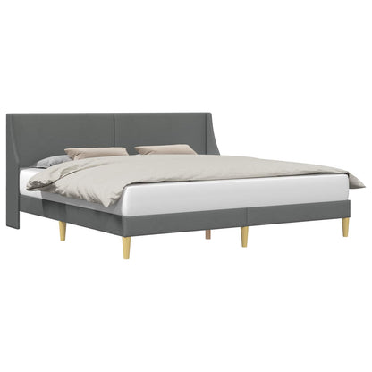 Struttura del letto Grigio Scuro 183 x 213 cm Tessuto | homemem39