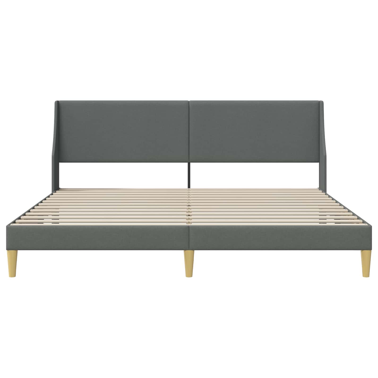 Struttura del letto Grigio Scuro 183 x 213 cm Tessuto | homemem39