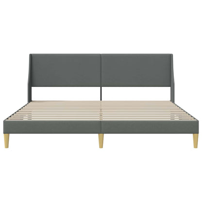 Struttura del letto Grigio Scuro 183 x 213 cm Tessuto | homemem39