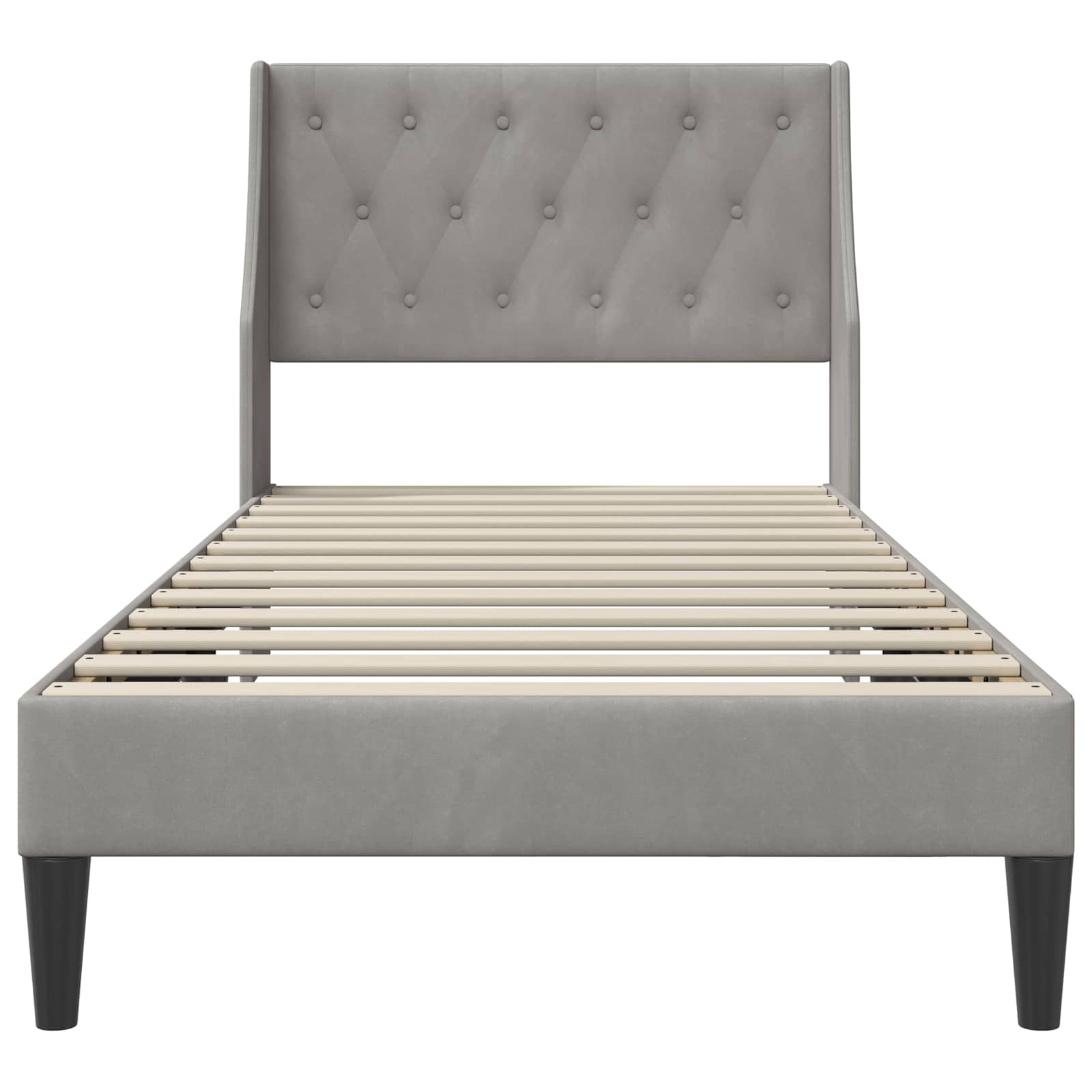 Struttura del letto Grigio chiaro 80 x 200 cm Velluto | homemem39