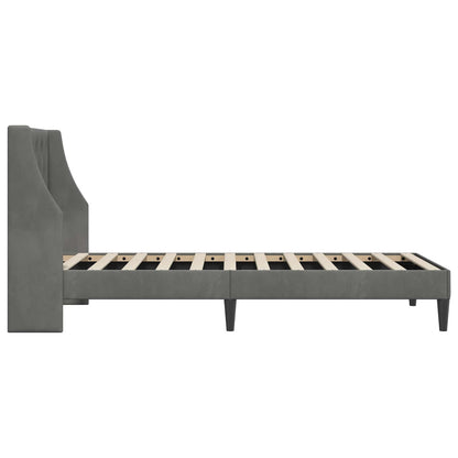 Struttura del letto Grigio scuro 80 x 200 cm Velluto | homemem39