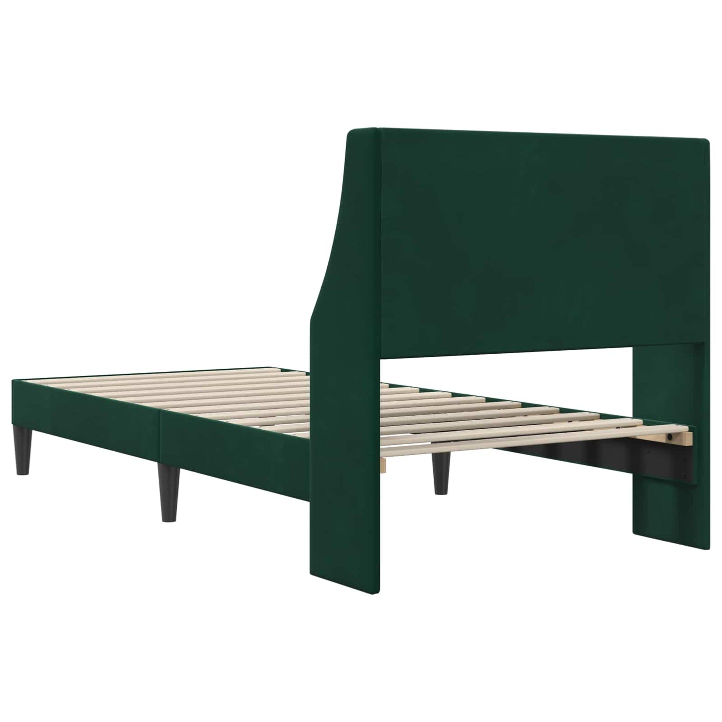 Struttura del letto Verde Scuro 80 x 200 cm Velluto | homemem39