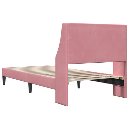 Struttura del letto con testiera Rosa 80 x 200 cm Velluto | homemem39