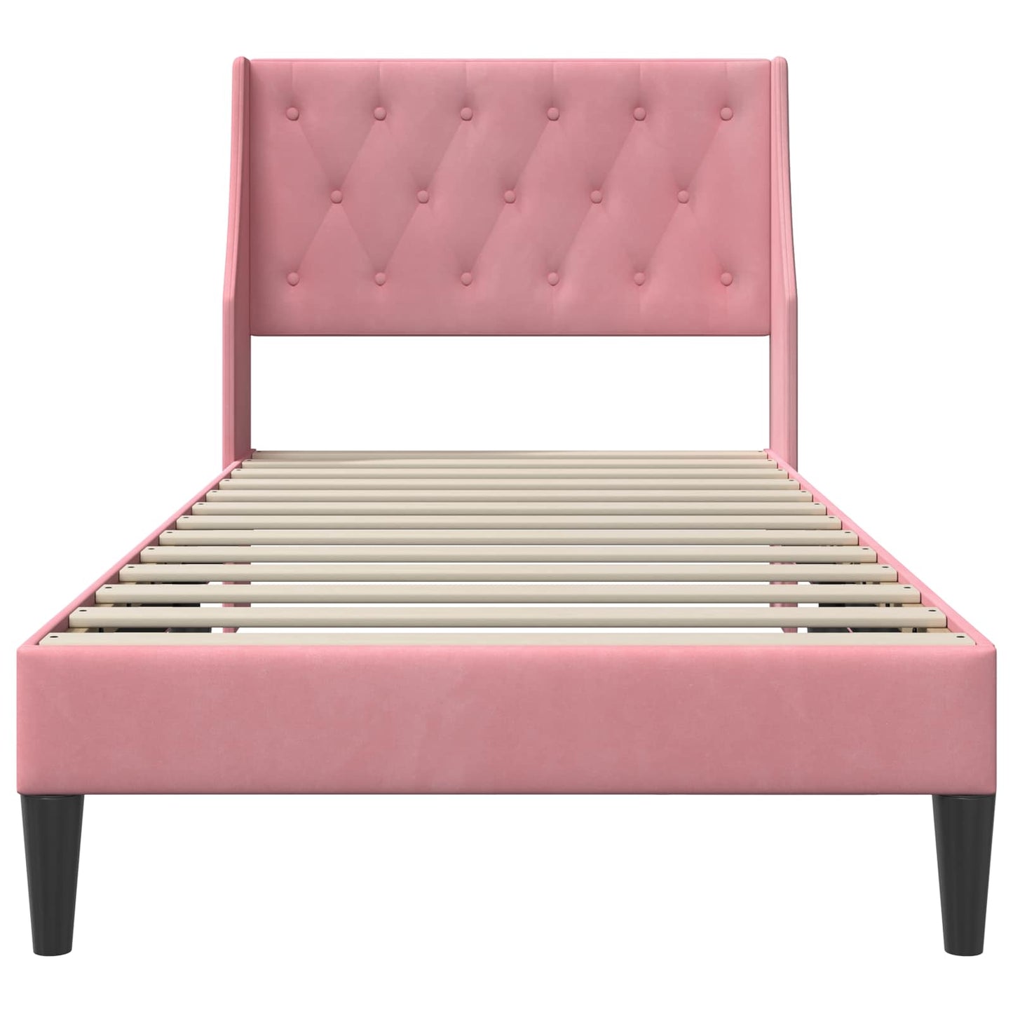 Struttura del letto con testiera Rosa 80 x 200 cm Velluto | homemem39