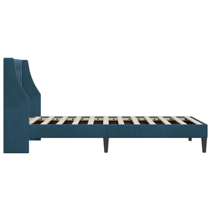 Struttura del letto con testiera Blu 80 x 200 cm Velluto | homemem39