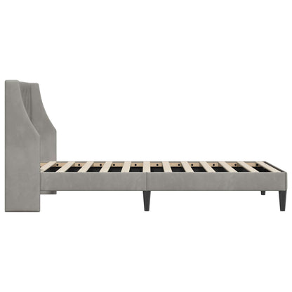 Struttura del letto Grigio chiaro 90 x 190 cm Velluto | homemem39