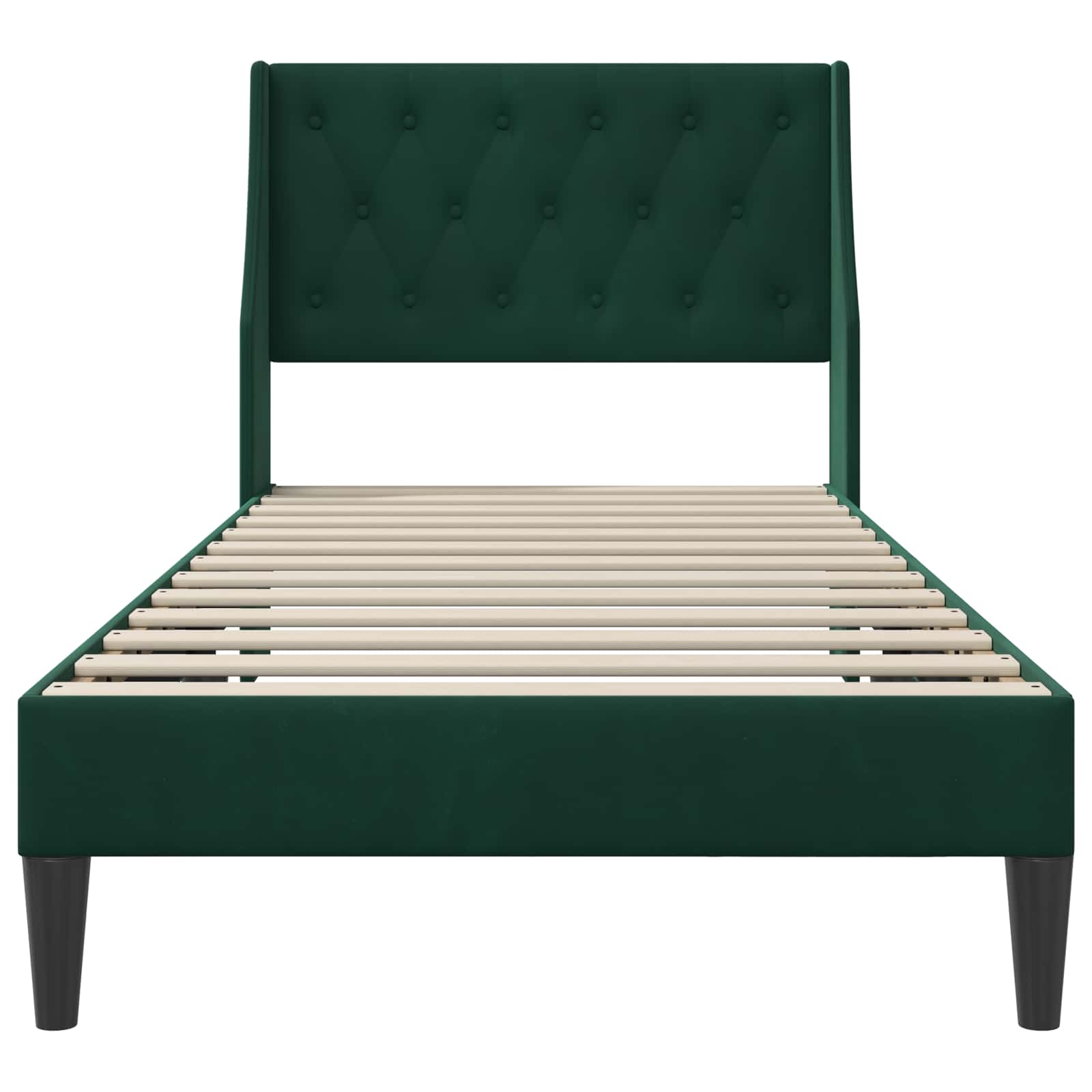 Struttura del letto Verde Scuro 90 x 190 cm Velluto | homemem39