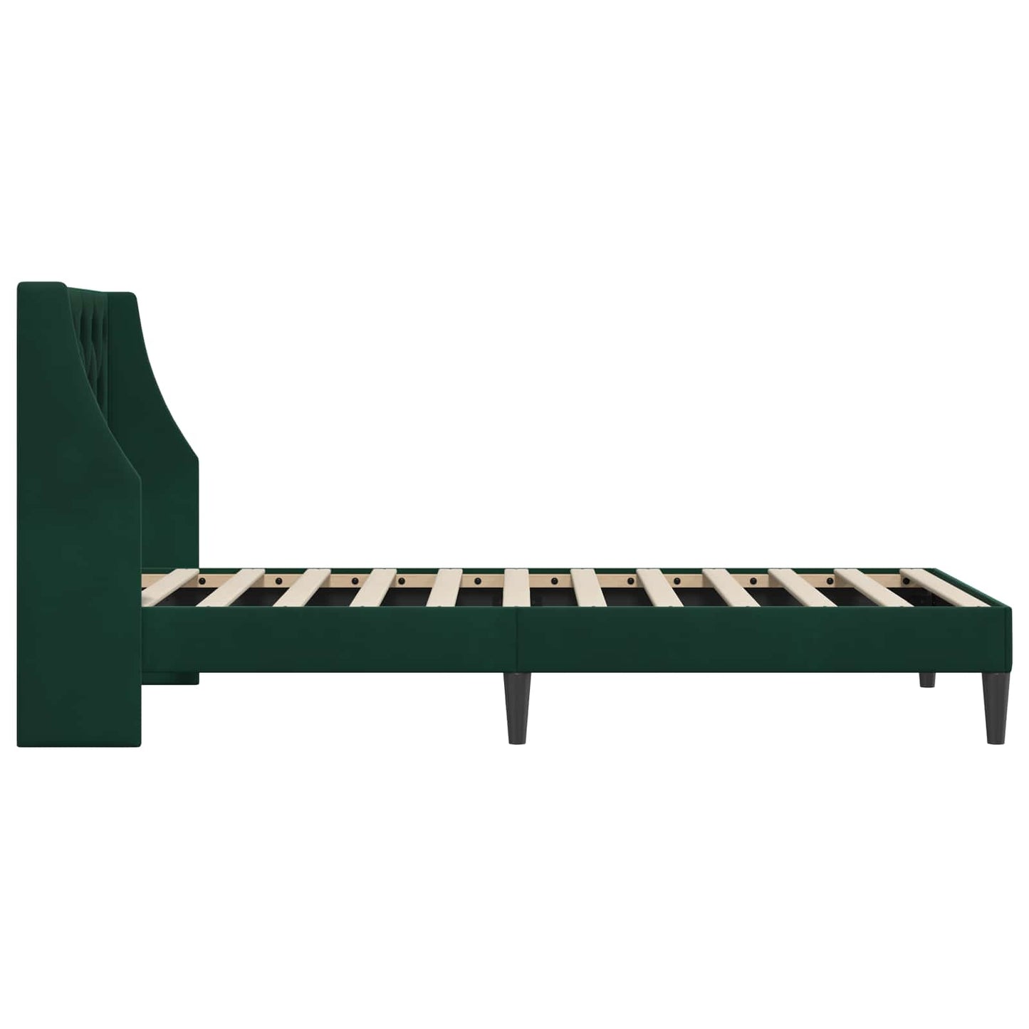 Struttura del letto Verde Scuro 90 x 190 cm Velluto | homemem39