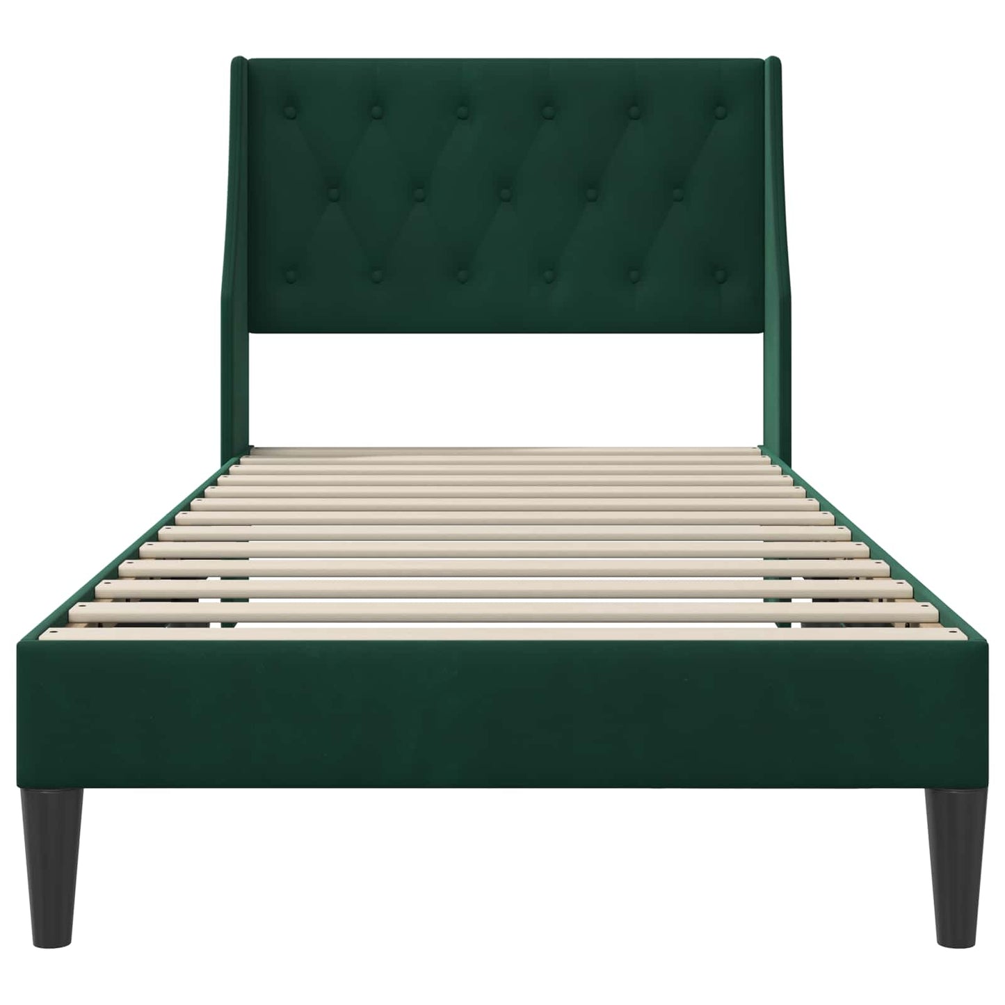 Struttura del letto Verde Scuro 90 x 200 cm Velluto | homemem39