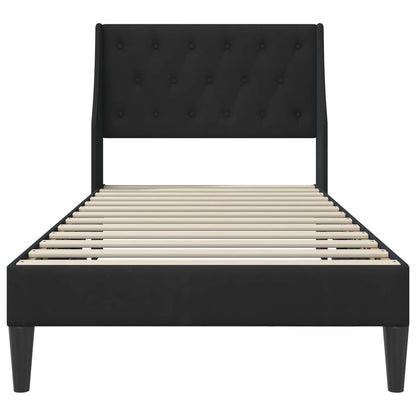 Struttura del letto con testiera Nero 90 x 200 cm Velluto | homemem39