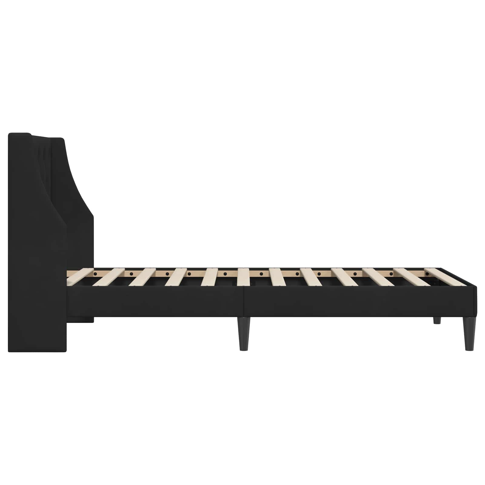 Struttura del letto con testiera Nero 90 x 200 cm Velluto | homemem39