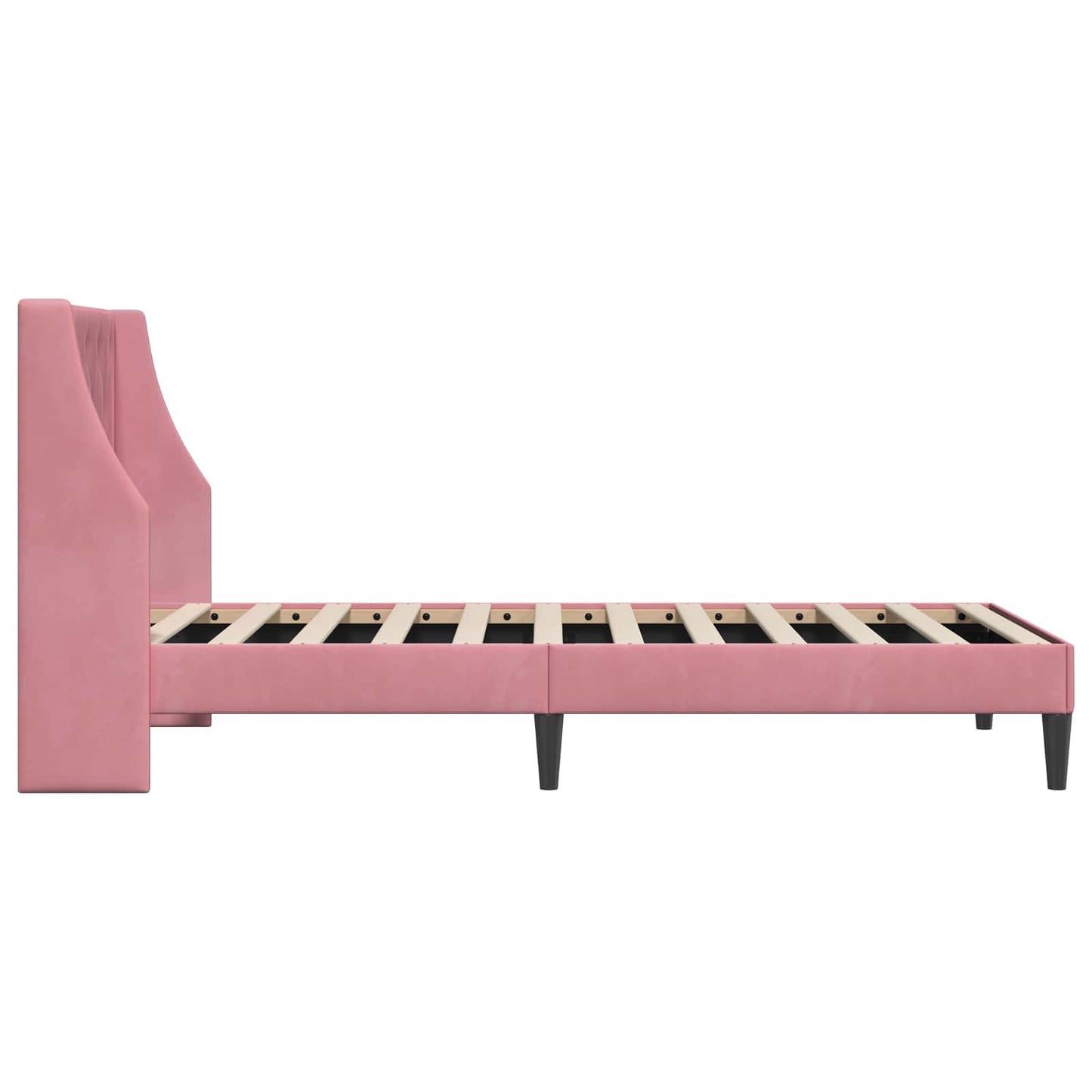 Struttura del letto con testiera Rosa 100 x 200 cm Velluto | homemem39