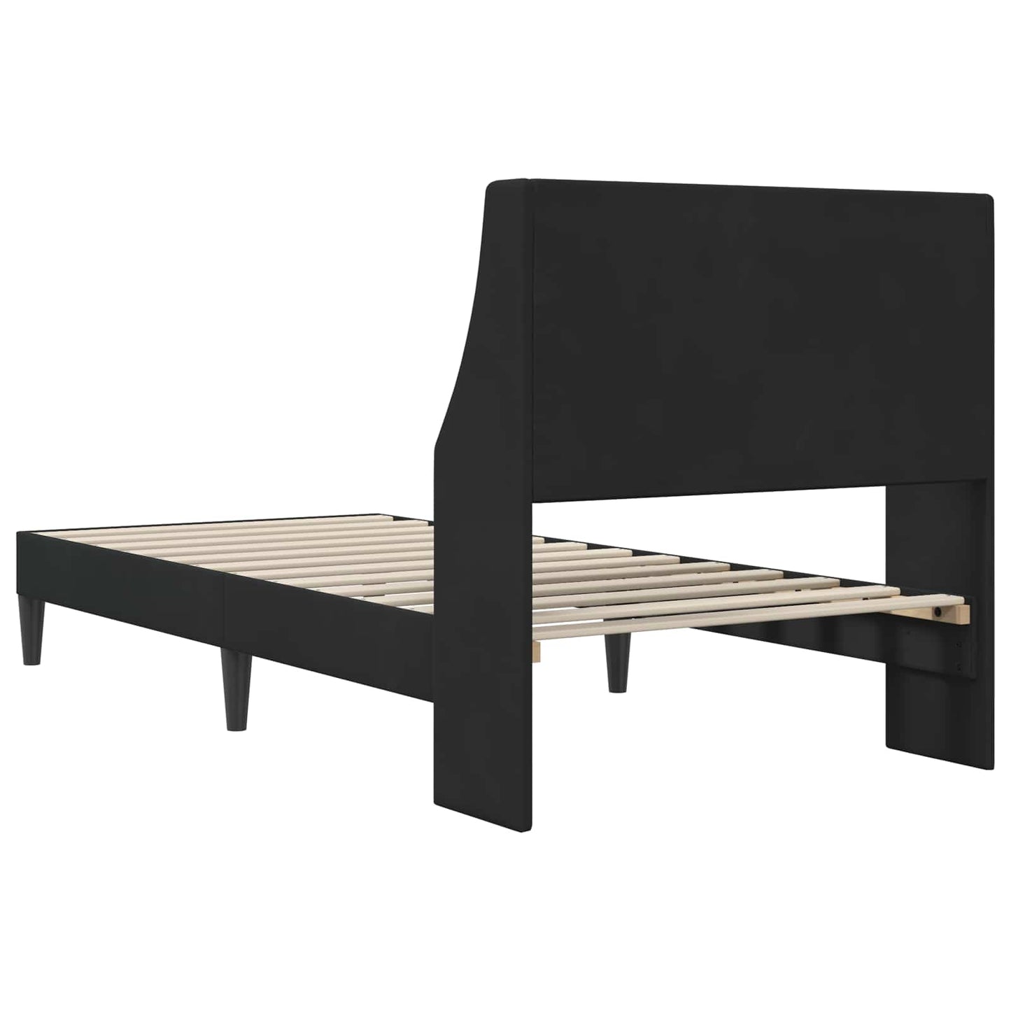 Struttura del letto con testiera Nero 100 x 200 cm Velluto | homemem39