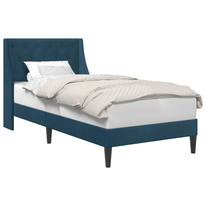 Struttura del letto con testiera Blu 100 x 200 cm Velluto | homemem39