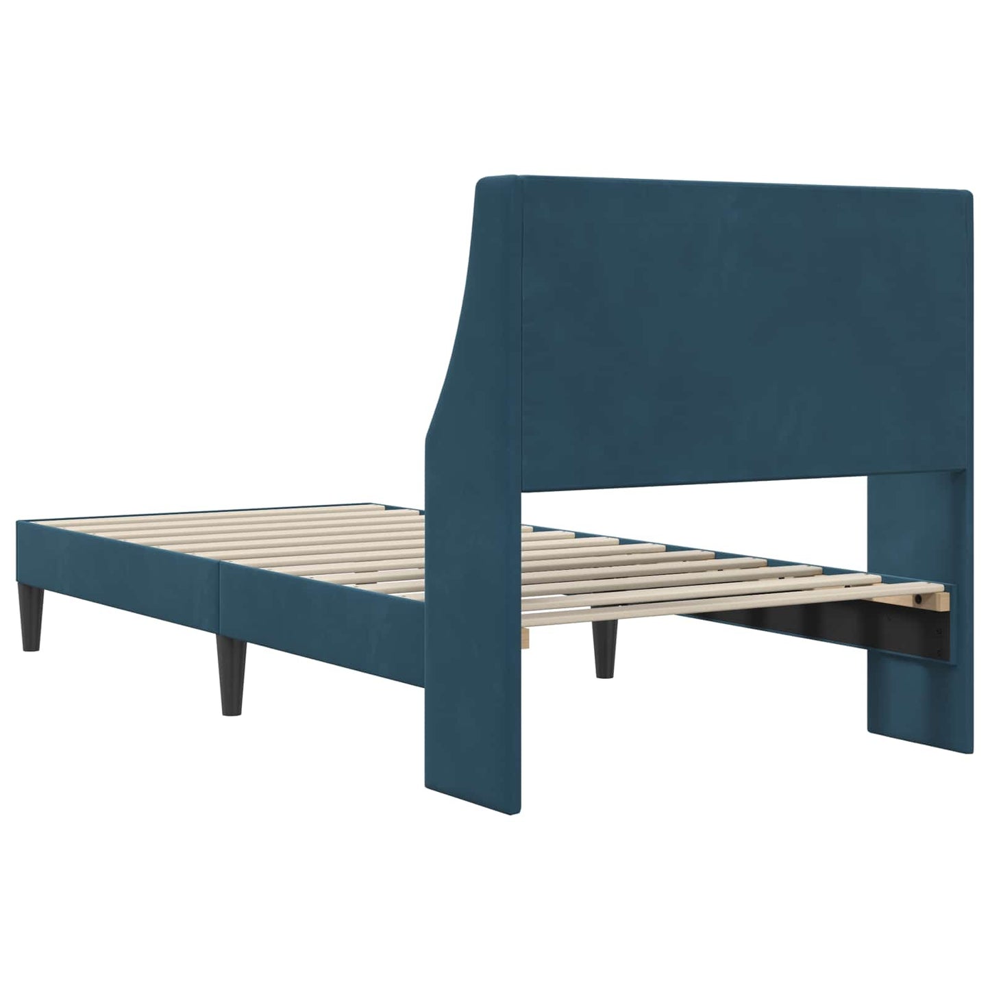 Struttura del letto con testiera Blu 100 x 200 cm Velluto | homemem39