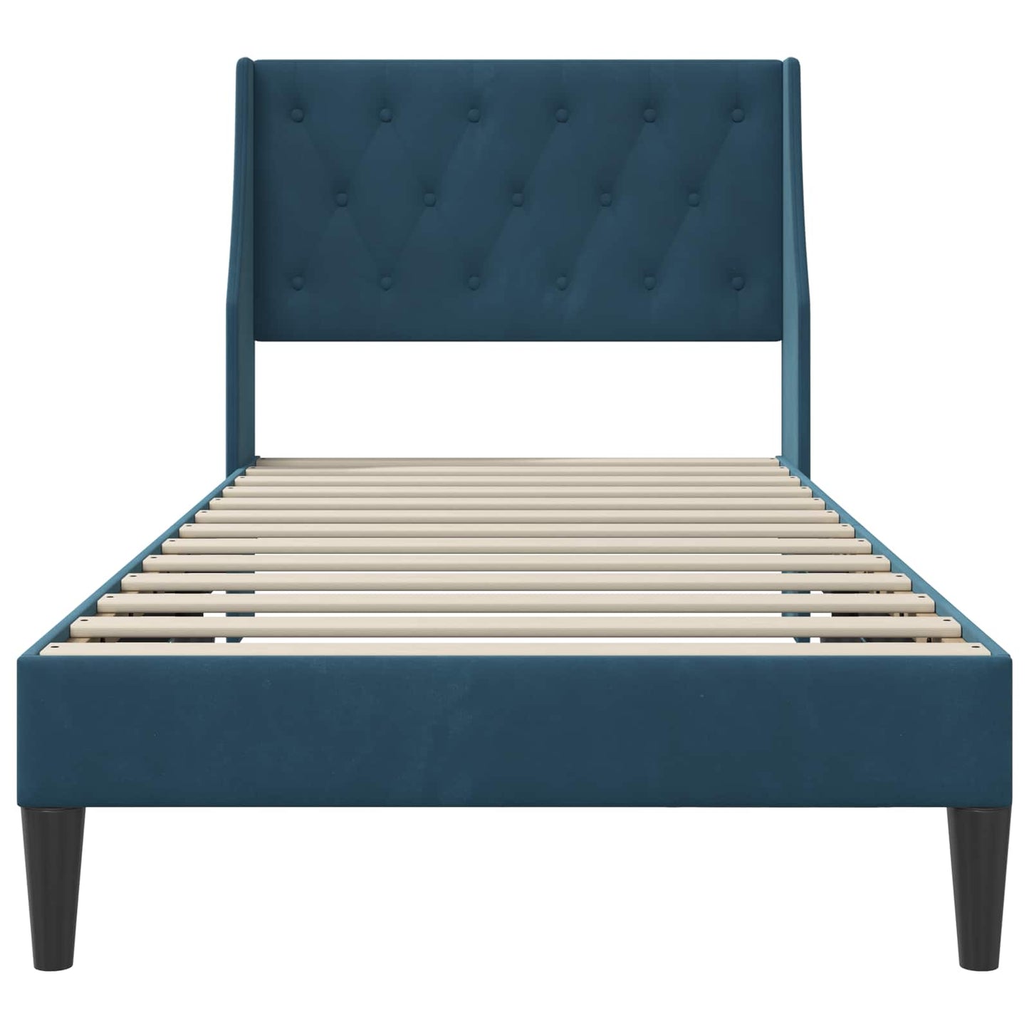 Struttura del letto con testiera Blu 100 x 200 cm Velluto | homemem39