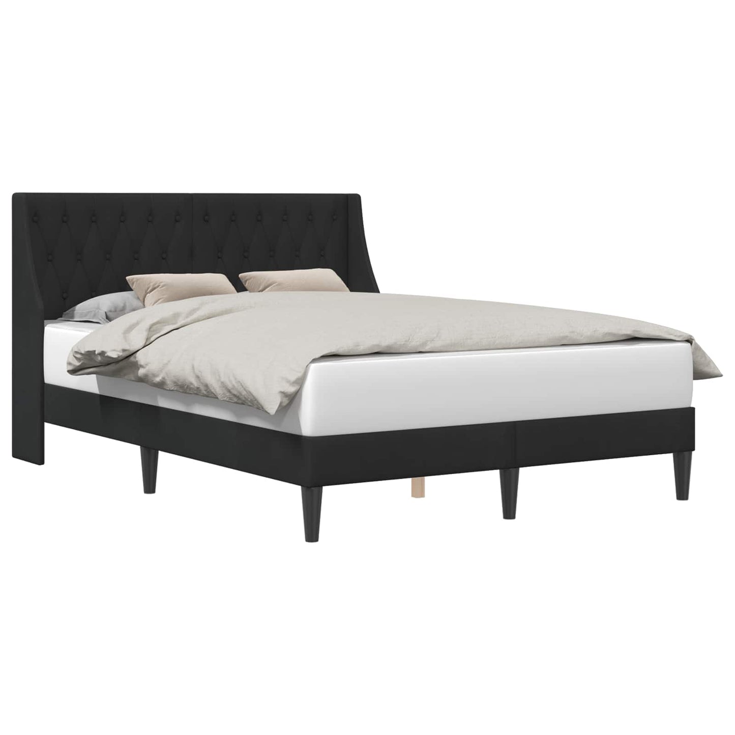Struttura del letto con testiera Nero 120 x 190 cm Velluto | homemem39