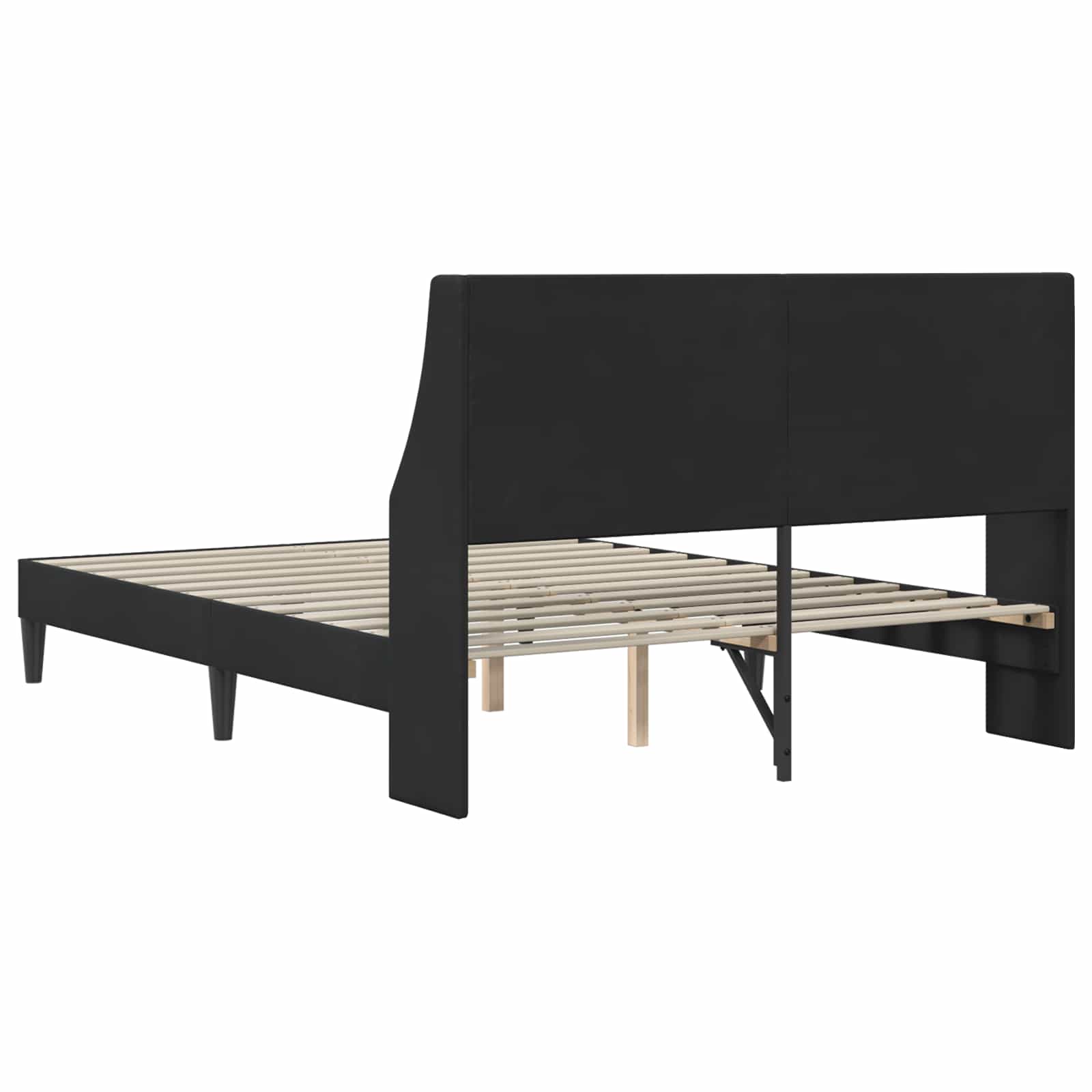 Struttura del letto con testiera Nero 120 x 190 cm Velluto | homemem39