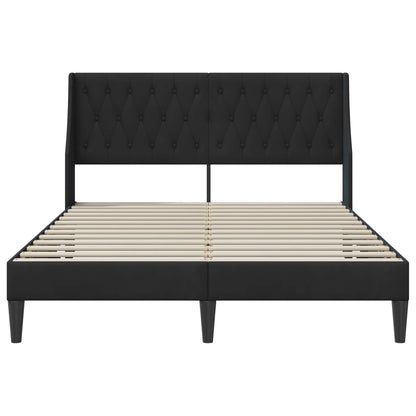 Struttura del letto con testiera Nero 120 x 190 cm Velluto | homemem39