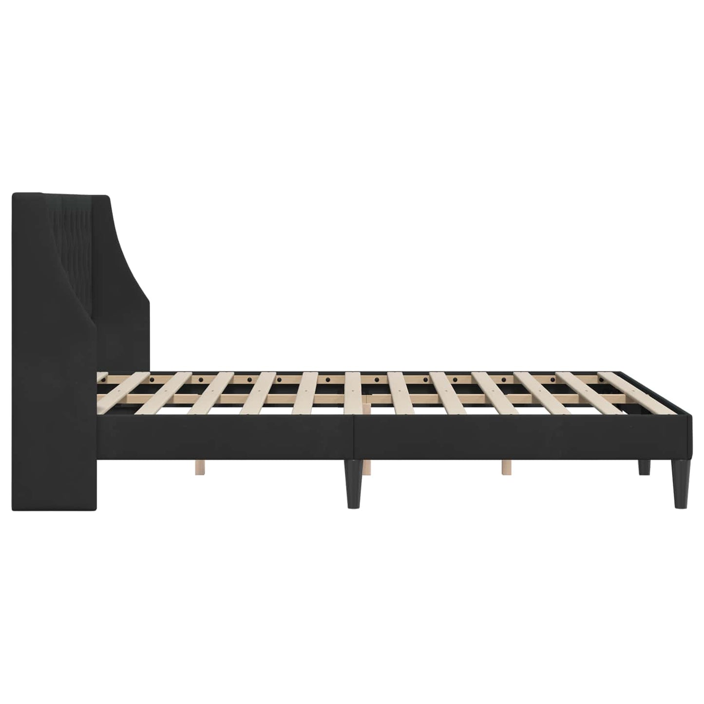 Struttura del letto con testiera Nero 120 x 190 cm Velluto | homemem39