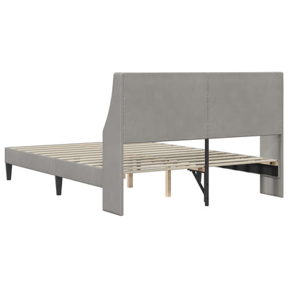 Struttura del letto Grigio chiaro 120 x 200 cm Velluto | homemem39