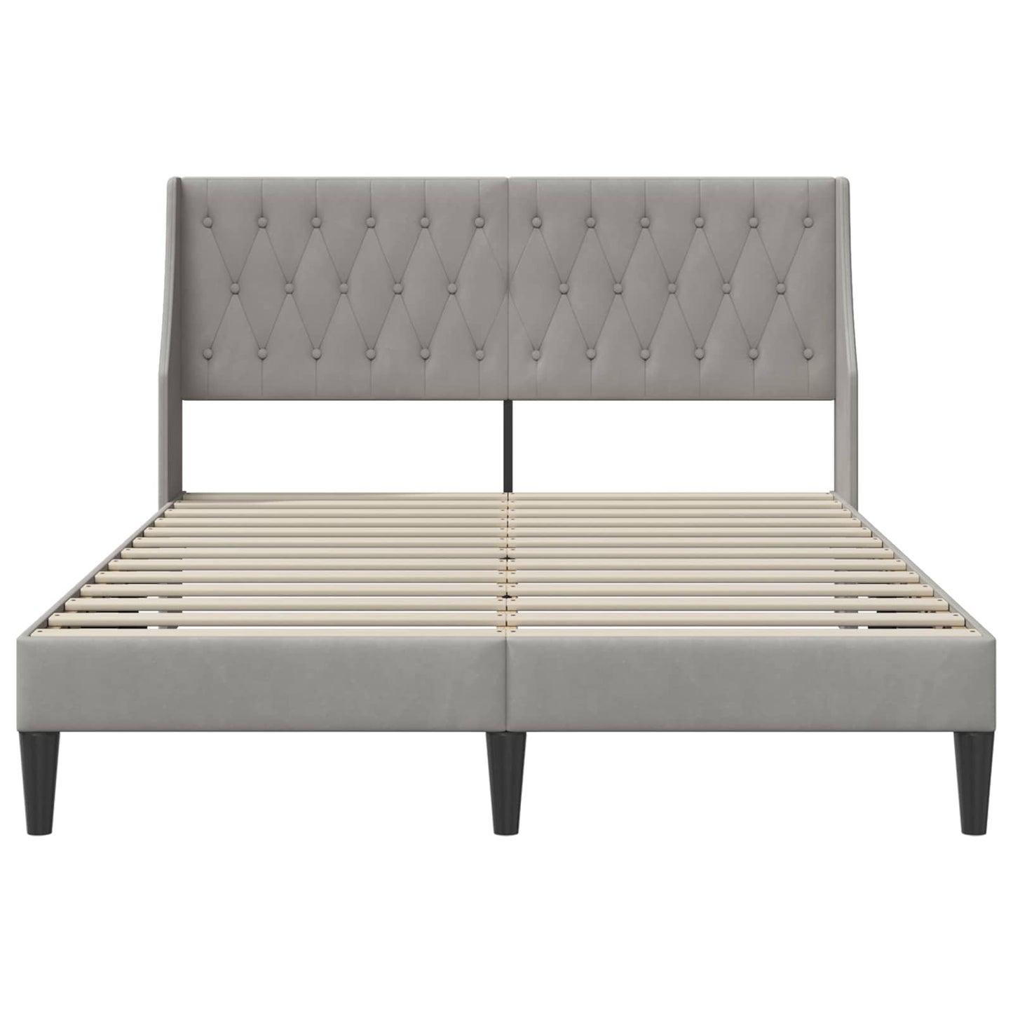 Struttura del letto Grigio chiaro 120 x 200 cm Velluto | homemem39