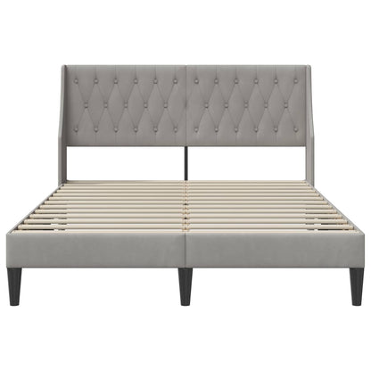 Struttura del letto Grigio chiaro 120 x 200 cm Velluto | homemem39