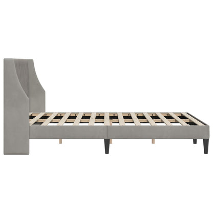 Struttura del letto Grigio chiaro 120 x 200 cm Velluto | homemem39