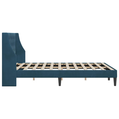 Struttura del letto con testiera Blu 120 x 200 cm Velluto | homemem39
