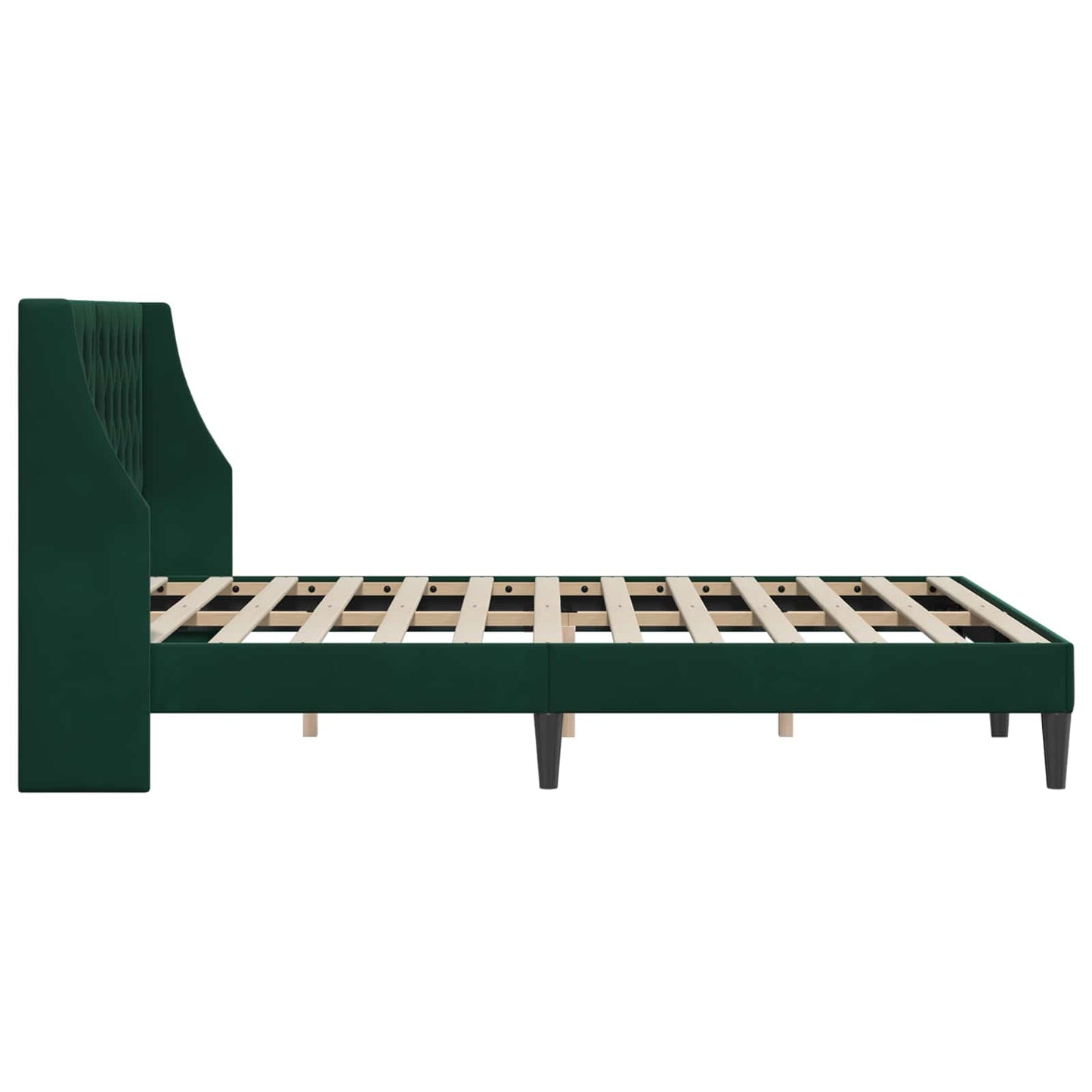 Struttura del letto Verde Scuro 140 x 200 cm Velluto | homemem39