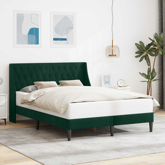 Struttura del letto Verde Scuro 160 x 200 cm Velluto