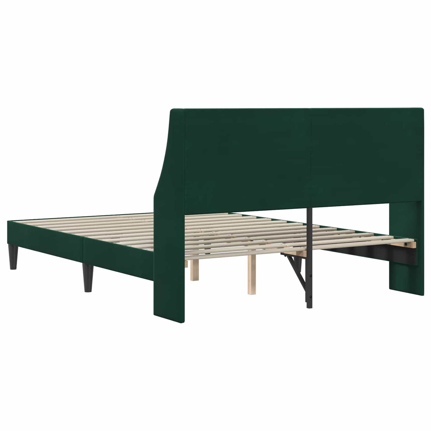 Struttura del letto Verde Scuro 160 x 200 cm Velluto | homemem39